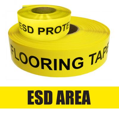 ESD Floor Marking Tape DuraStripe IN-LINE Ergomat Flooring Tape 10 cm x 15 m Yellow Roll Type C